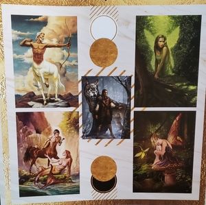 Fantasy Centaur Wolf Fairy Wall Art Poster Print